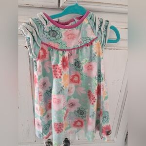 Matilda Jane Floral Ruffle Sleeve Dress/ Top -Multicolor Summer/Spring 12-18M